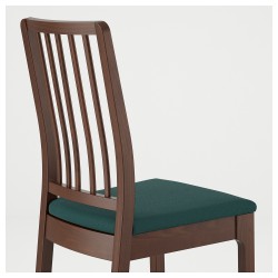 Фото2.Кресло, темно-коричневый, сиденья Gunnared темно-зеленый EKEDALEN IKEA 292.652.74